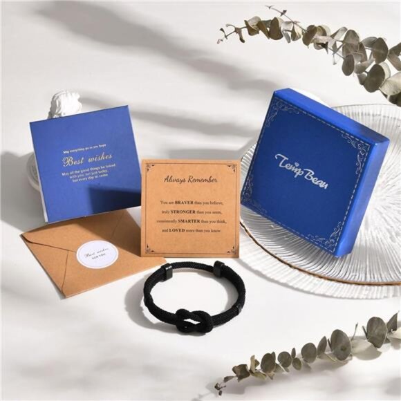 Mens Braided Rope Bracelet Love Knot Infinity Bracelet Adjustable Gift for Him - Picture 6 of 7